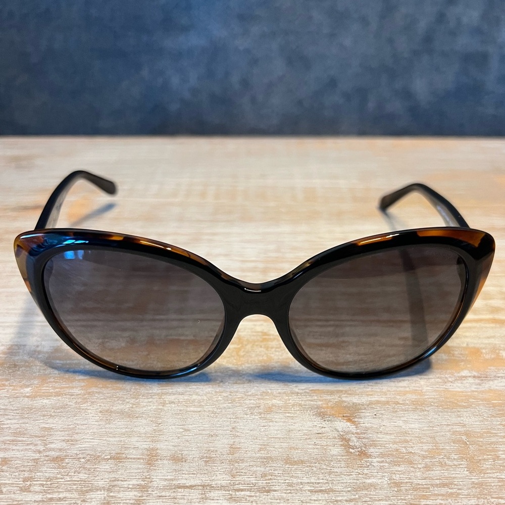 Coach Cat-Eye Polarized Sunglasses — Black/Tortoise - Picture 2 of 6